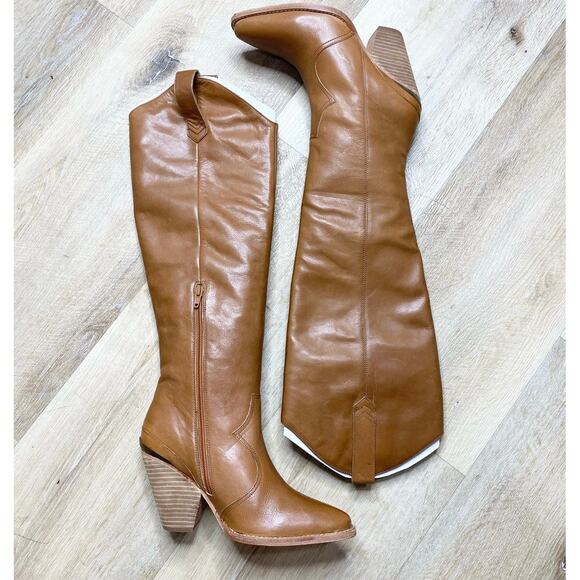 Spell & The Gypsy Montana Leather Boots In Tan 38 NWOB - Picture 5 of 12